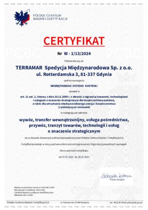Certyfikat WSK